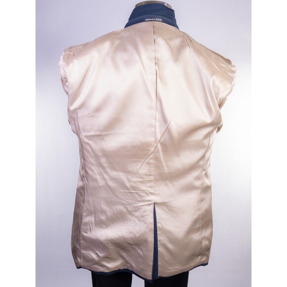 Stanley Blacker Blazer Mens Navy Blue Gold Button Suit Jacket Coat Size 40 R - Picture 12 of 14